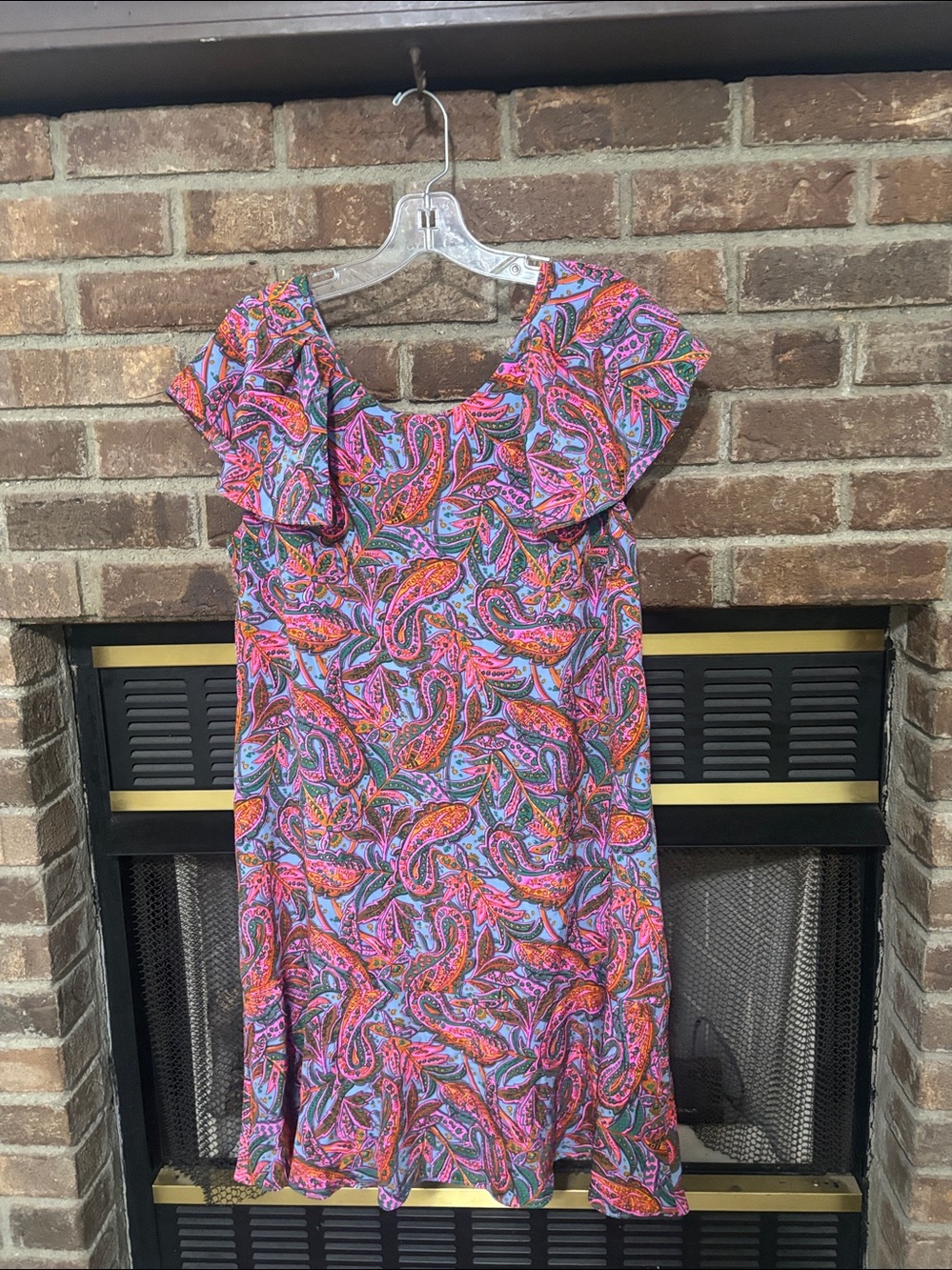 J.Crew Silk Ruffle Vibrant Paisley Floral Dress Size 12 NWT - Picture 2 of 14